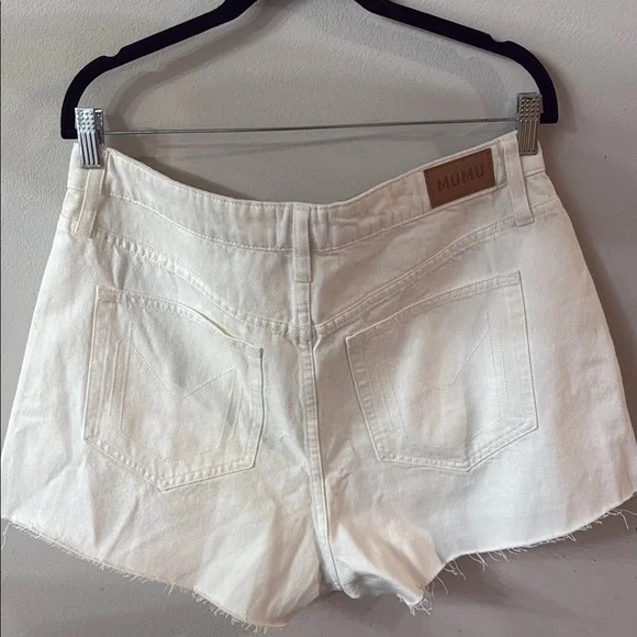 Show Me Your MUMU Shorts! Women's White Denim Shorts - Picture 4 of 4